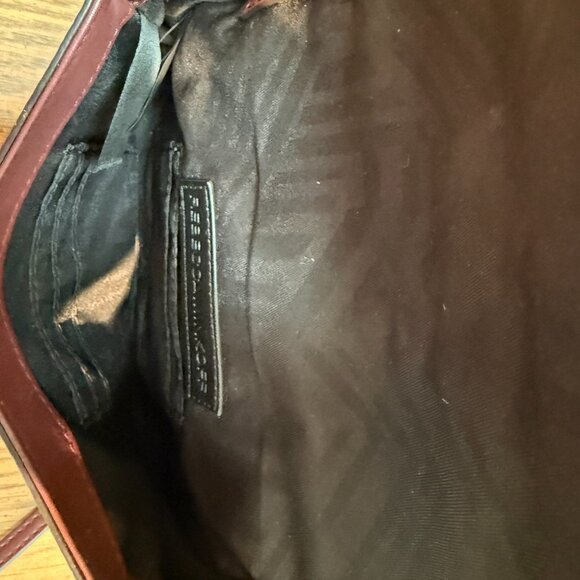 Rebecca Minkoff Love Crossbody Quilted Leather Burgundy Silver Chain - Picture 8 of 9